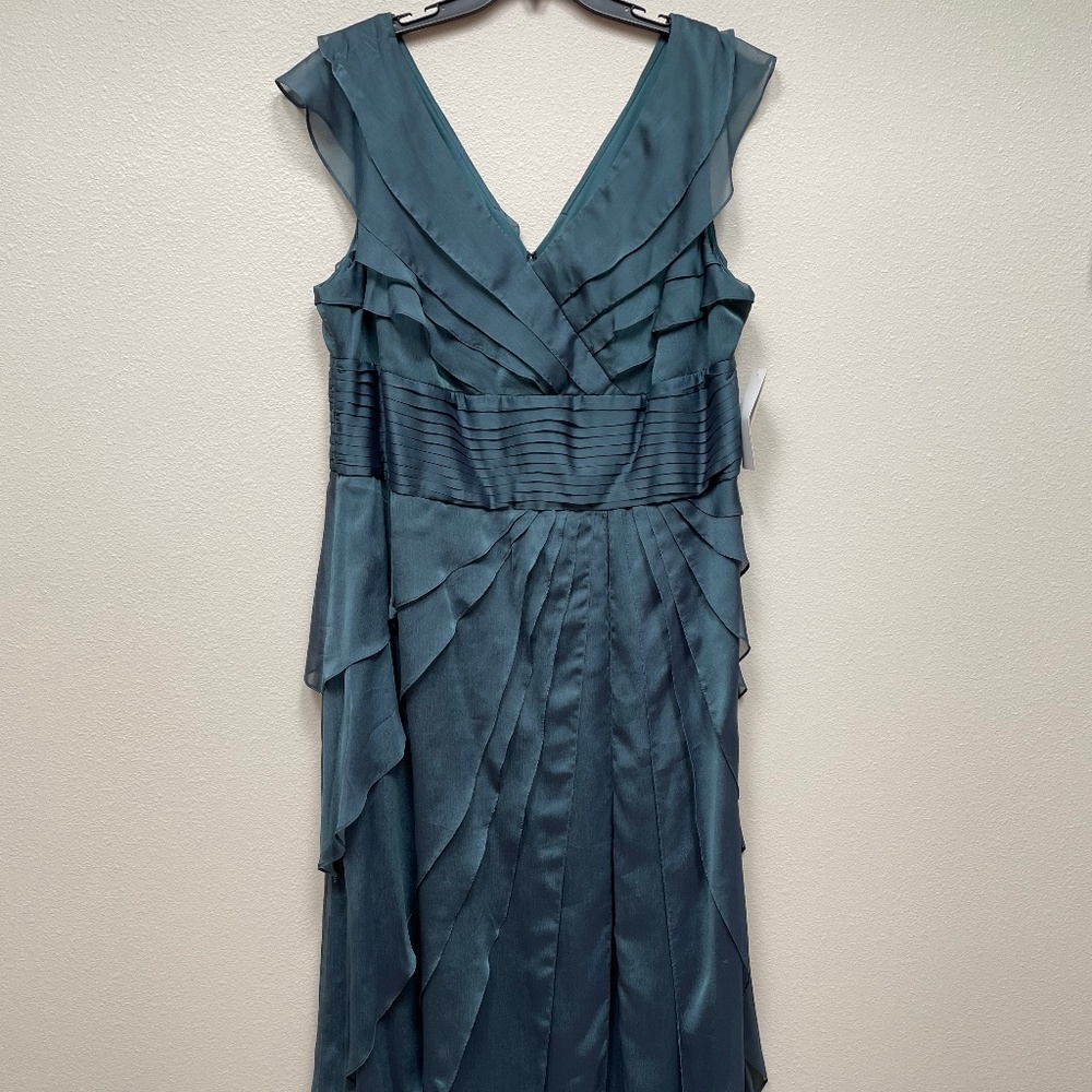 Adrianna Papell Chiffon Petal Tiered Evening Gown